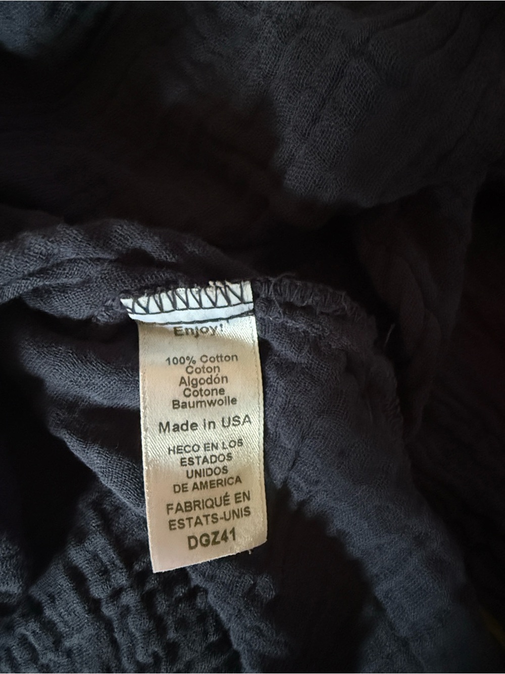 Michael Stars Nocturnal Navy Double Gauze Button-Down Shirt - Picture 9 of 9
